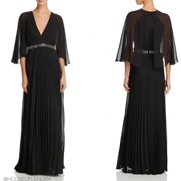 NWT Laundry by Shelli Segal Cape Chiffon Gown - Picture 1 of 15